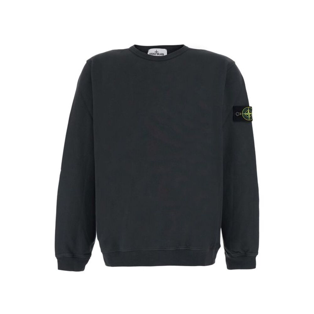 Stone Island Men Gray Hoodie In Cotton For Men